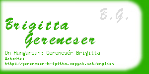 brigitta gerencser business card